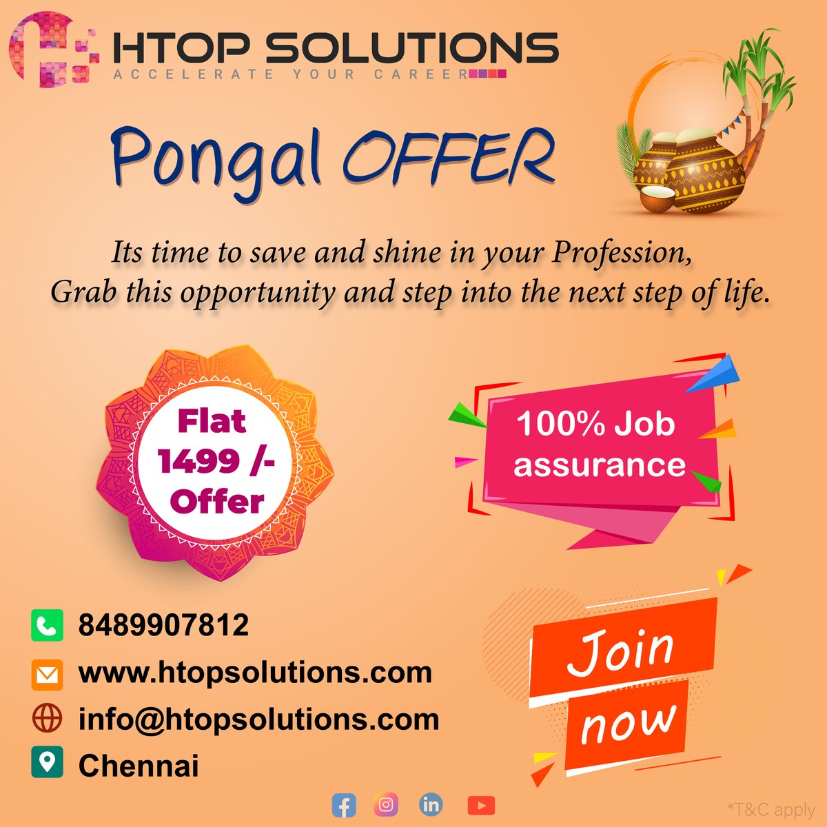htop_online's tweet image. Come Get trained from Htop Solutions and upskill yourself.
JOIN IT COURSE Get Flat ₹ 1499 /- Offer for Bookings
Call us at 8489907812 or mail to info@htopsolutions.com.
#datasciencecourseincoimbatore #pythoncoachingclassesnearme #digitalmarketingtrainingincoimbatore
