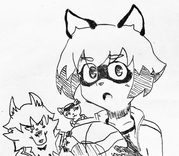 #見た絵師さん強制初投稿の絵と今の絵を比べる

当時は若くまだデジタルイラストが描けませんでした… 