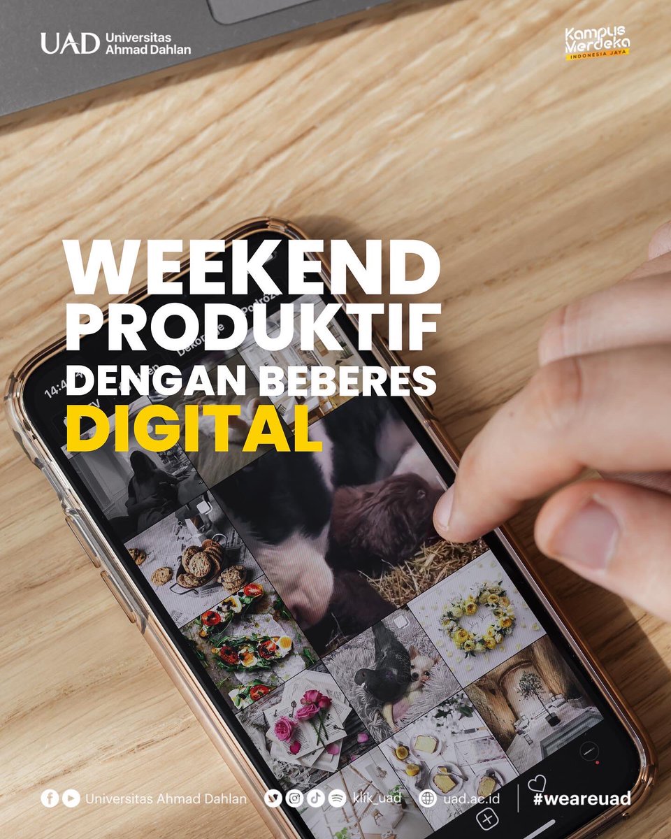 klik_uad's tweet photo. Bersihin kosan udah, bersihin hati juga udah kira-kira bersihin apalagi nih? π€
-
Hmm gimana weekend ini beberes digital.Yuk ikutin cara-cara berikut ini agar Komputer dan Hp kamu bisa kembali seperti semula! β¨
-
#uad #uadjogja #muhammadiyah #tips #weekendproduktif https://t.co/9jmkzTtjre