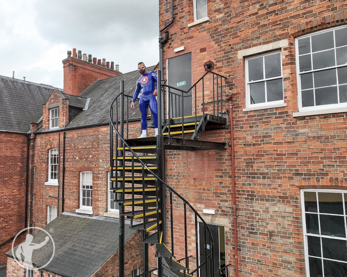 invinciblerubbr's tweet photo. Shots of our Rubber Captain America suit, taken on location in Nottingham using a drone to capture footage from our latest photo shoot #invinciblerubber #teaminvincible #captainamerica #fetishphotography #vivishine #supatex For more pics and info visit - https://t.co/QhkN0uBUHE https://t.co/N8HhaYFA25