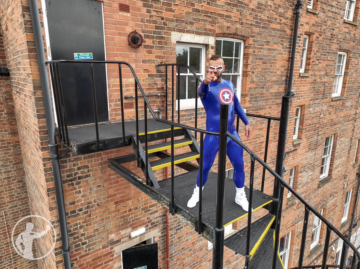 invinciblerubbr's tweet photo. Shots of our Rubber Captain America suit, taken on location in Nottingham using a drone to capture footage from our latest photo shoot #invinciblerubber #teaminvincible #captainamerica #fetishphotography #vivishine #supatex For more pics and info visit - https://t.co/QhkN0uBUHE https://t.co/N8HhaYFA25