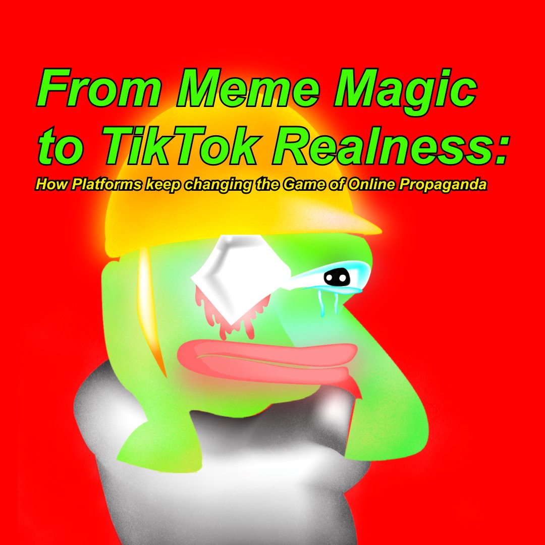 2023 is here and so is our first lecture! 

This Monday we'll be presenting "From Meme Magic to TikTok Realness: How Platforms are Changing the Game of Online Propaganda" at <a href="/bildproteste/">Bildproteste</a> in Dresden.

Join online ➡️ tud.link/hiay 

Tnx <a href="/StraubVerena/">Verena Straub</a> for the invitation!