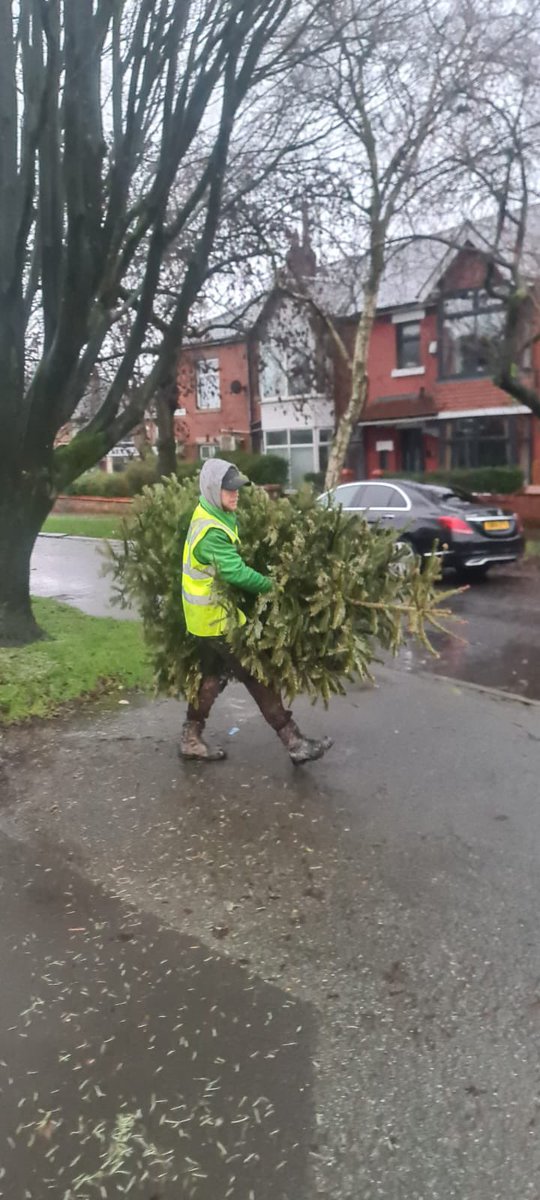A big shout out to Lewis and Rhys, our operatives are out this morning in the rain collecting Christmas trees for Springhill Hospice, a local charity we are very proud to support!