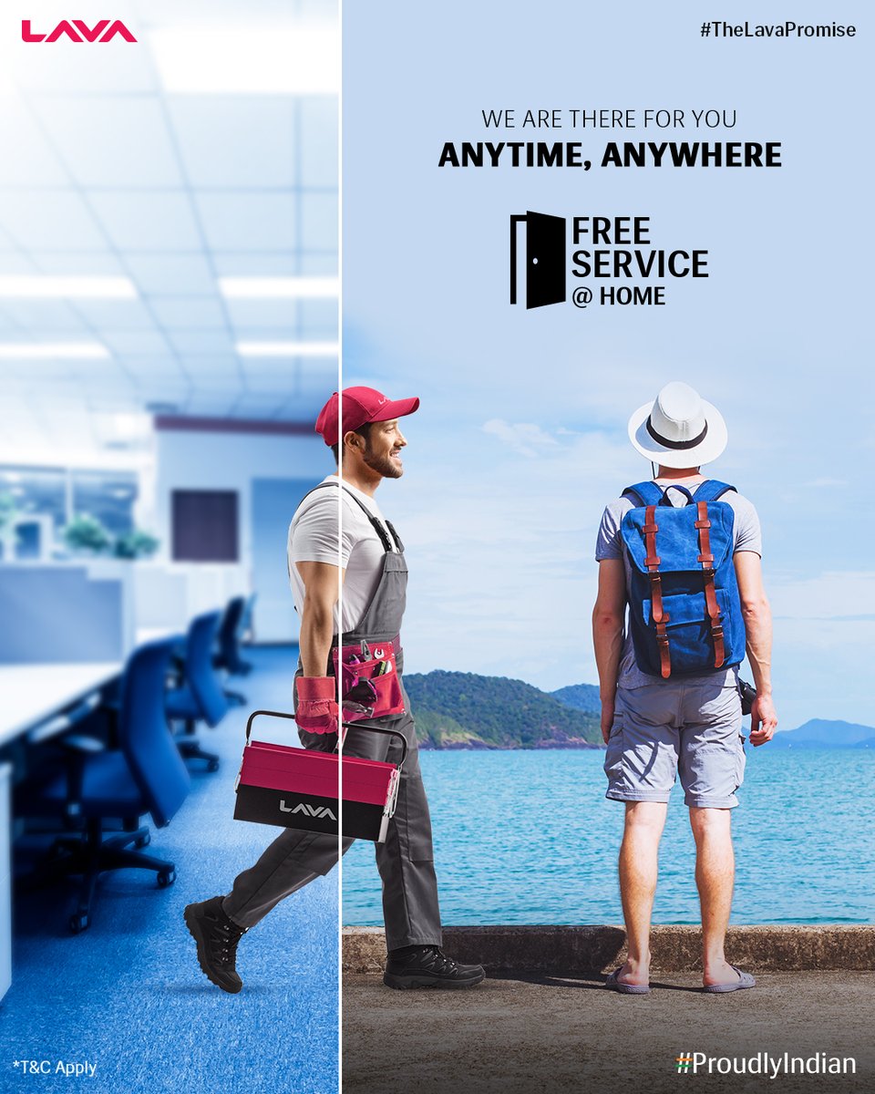 LavaMobile's tweet photo. Book a Free Service@Home for your Lava Smartphones.
Avail Free Service@Home via:
https://t.co/wNVWZqWPR1
WhatsApp Type ‘HOME’ and send to 9289065050
Or call 1860-500-5001
*T&C Apply: https://t.co/OTxZbrxwLJ
#TheLavaPromise #FreeHomeService #LavaMobiles #ProudlyIndian https://t.co/qlLz6neOhZ