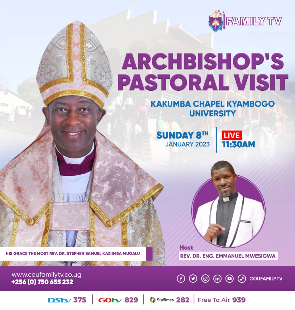 Hello friends, It's tomorrow for our beloved Archbishop's visit here at St. Kakumba chapel Kyambogo University, Come we worship together with our Archbishop and give him a warm welcome to Kakumba UNITED FOR SERVICE AND GROWTH @Online_COU @ChurchofUganda_ @mwemat @coufamilytv