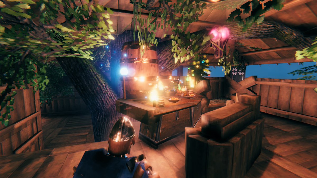 Valheim_123's tweet photo. オークの木の家 https://t.co/pp9MPpByzk