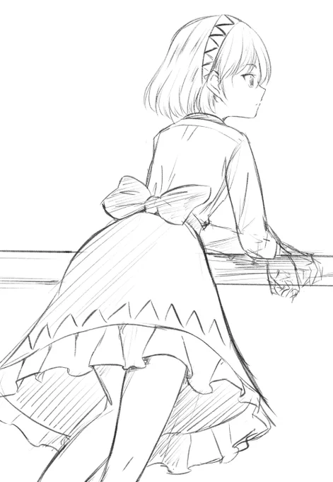 後ろ姿は難しい。 