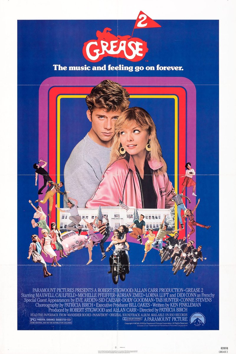 FilmMomatic's tweet photo. #NowWatching GREASE 2 #PatriciaBirch #MichellePfeiffer #MaxwellCaulfield #AdrianZmed #ChristopherMcDonald #PeterFrechette #LeifGreen #MaureenTeefy #LornaLuft #AlisonPrice #PamelaSegall #DidiConn #EveArden #SidCaesar #DodyGoodman #EddieDeezen #DennisCStewart #52FilmsByWomen https://t.co/bTttL6CjE2