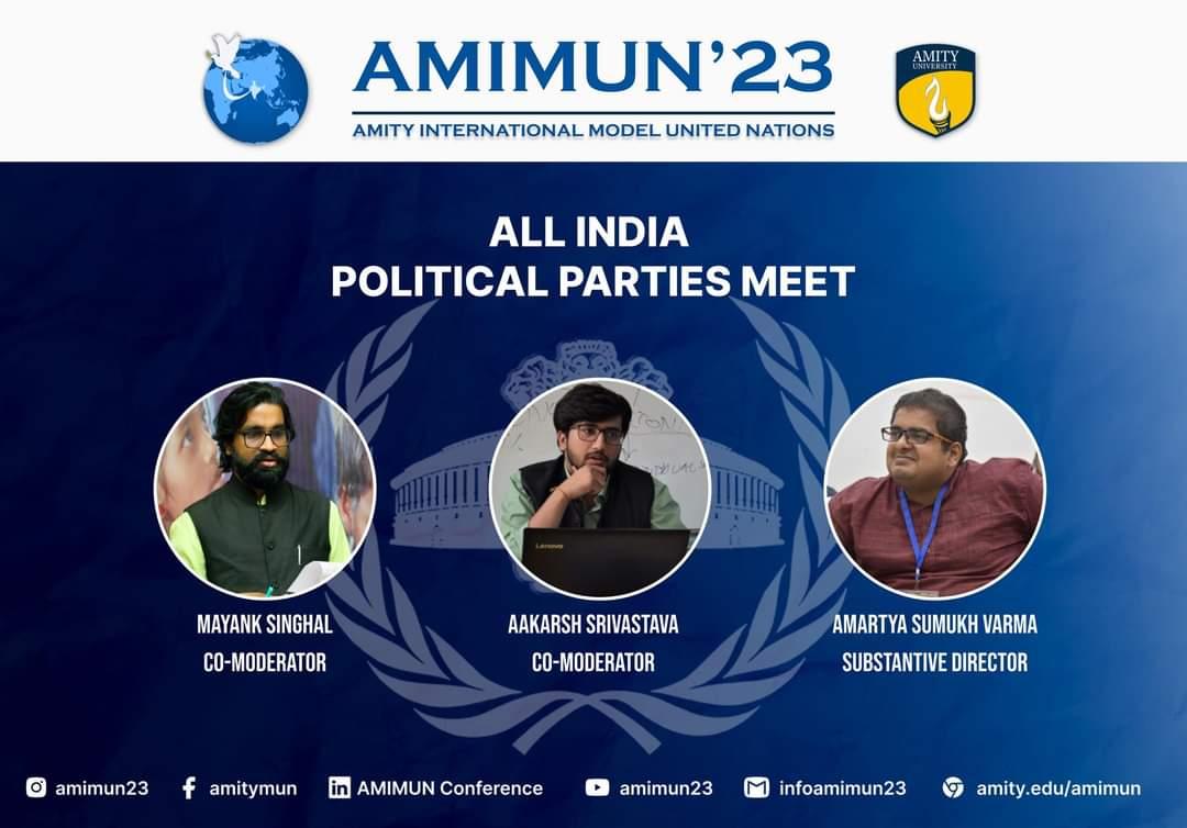 amimun23's tweet photo. All India Political Parties Meet-

Agenda- The Defence Strategy and Foreign Policy: Cross Border Terrorism and Global Geopolitical Milieu.

Executive Board-
Co-Moderator: Mayank Singhal
Co-Moderator: Aakarsh Shrivastava
Substantive Director: Amartya Sumukh Varma
 #aippm #modelun https://t.co/hugzyt84nq
