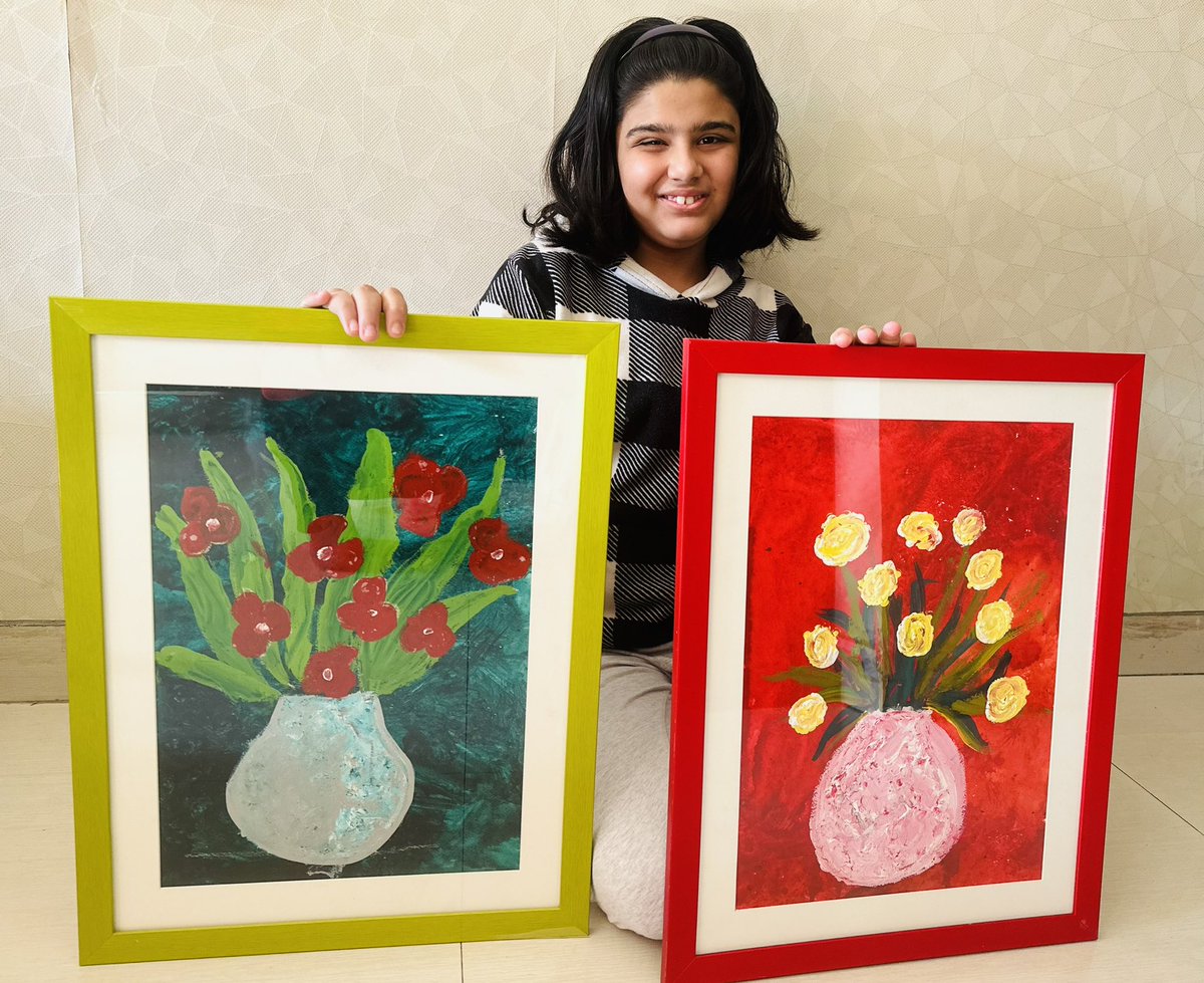 preetiddahiya's tweet photo. My 12 year old daughter has taken to painting and some of her art work recently found place in the loving homes of some friends.
#autismawareness 
#AutismAcceptance 
#autisticswhopaint https://t.co/4RBIaBLMdx