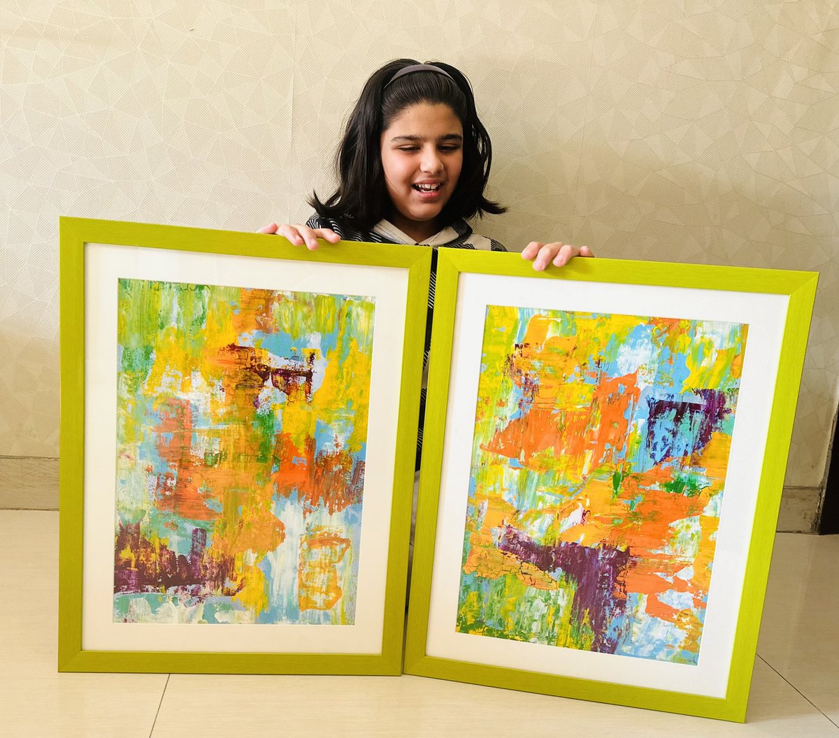 preetiddahiya's tweet photo. My 12 year old daughter has taken to painting and some of her art work recently found place in the loving homes of some friends.
#autismawareness 
#AutismAcceptance 
#autisticswhopaint https://t.co/4RBIaBLMdx