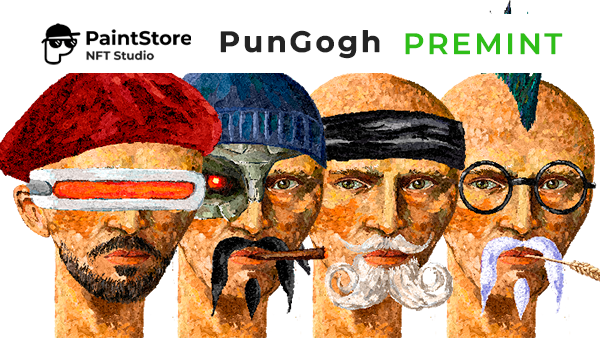 🥳MINT SOON. 
🔥PunGogh NFT. Premint price 0.05 eth

‼️FOR WHITELIST:‼️
✅Follow <a href="/pungogh/">PunGogh</a>
✅Like, RT &amp; Tag 3 friends

Follow Telegram t.me/paintstoreio
-------
Join Discord discord.gg/kVUXQmXFug