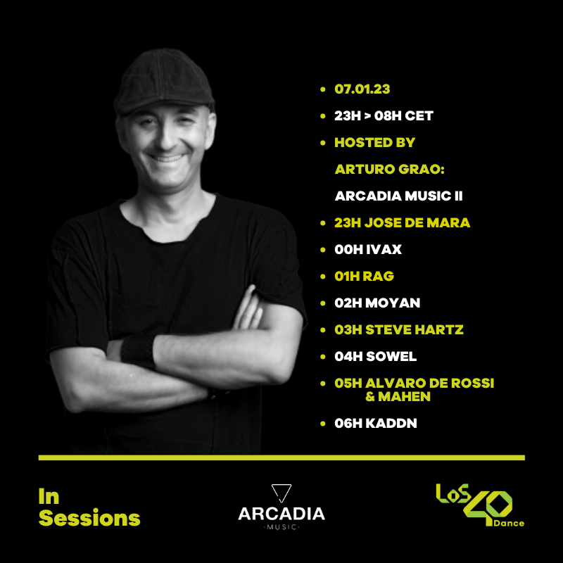 Los40Dance's tweet photo. Hoy en #LOS40DanceInSessions
w/ Arturo Grao 🎙

Especial @ArcadiaRecords 02

❗@Josedemara
❗Ivax
❗@ProdByRag
❗Moyan
❗@stevehartzmusic
❗Sowel
❗@imAlvaroDeRossi
❗@itsMahenmusic
❗Kaddn
❗#LOS40DanceInSessionsArcadiaMusic

🎧 directo + podcast

💻 https://t.co/0NkGJWyJ96 https://t.co/wXKTQ5F3TT