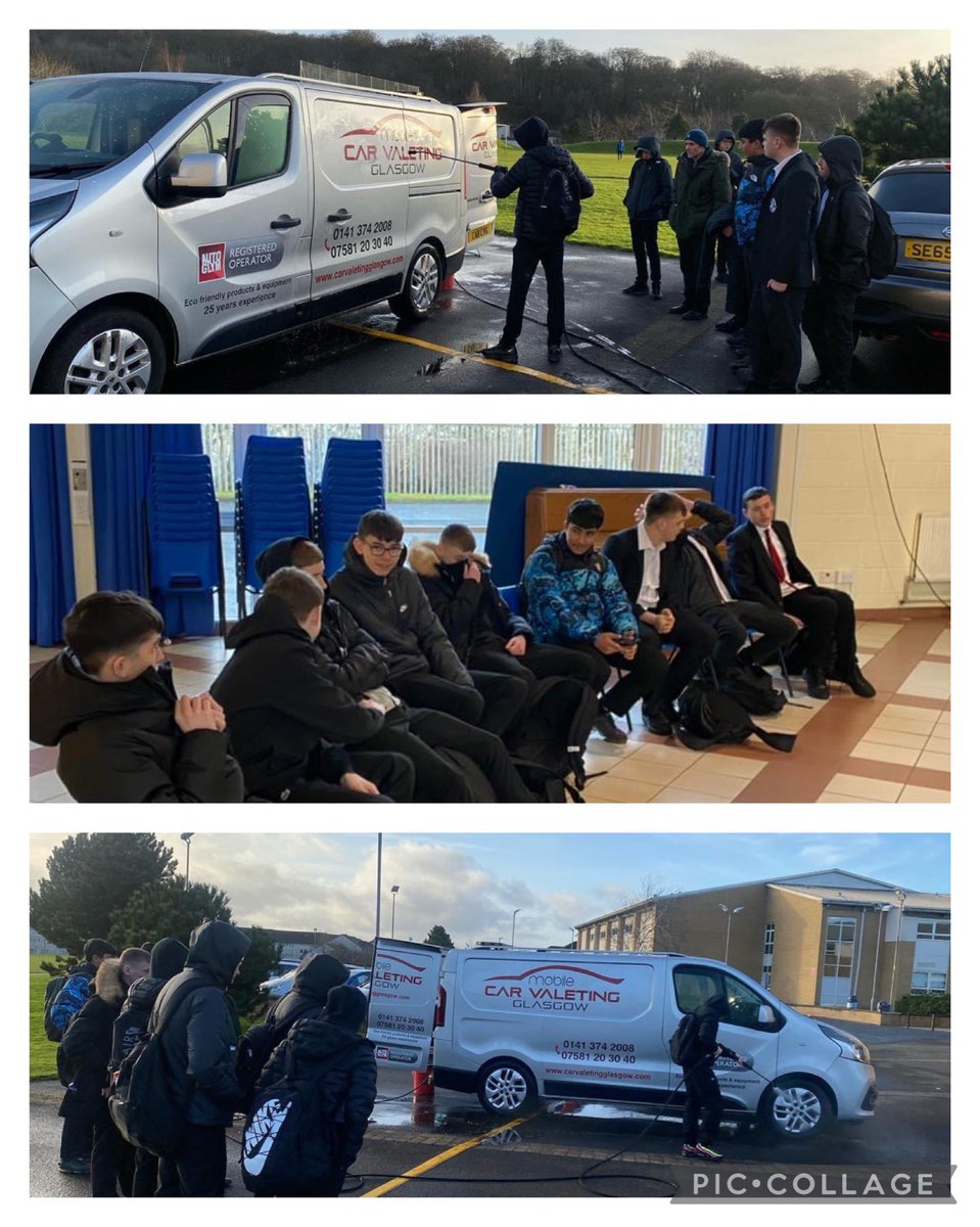 On Friday we were working with James and our newest partners Mobile car valeting and detailing Glasgow 

Learning about car detailing and the skills required for our newest training project
These pupils will be CHS first valeting team and we cannot wait to get started🚙 🪣  🧽