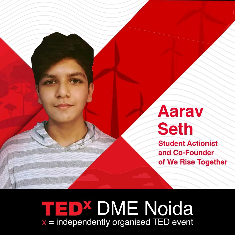 It is a golden opportunity for me to give my 2nd #TEDx with #TedXDMENoida, where I will  share my journey as a Climate Actionist.

Date: 14 Jan 23
Venue: Delhi Metropolian Education, Noida Sector-62

Through this talk, I hope to inspire people to embark on their #climate journey.