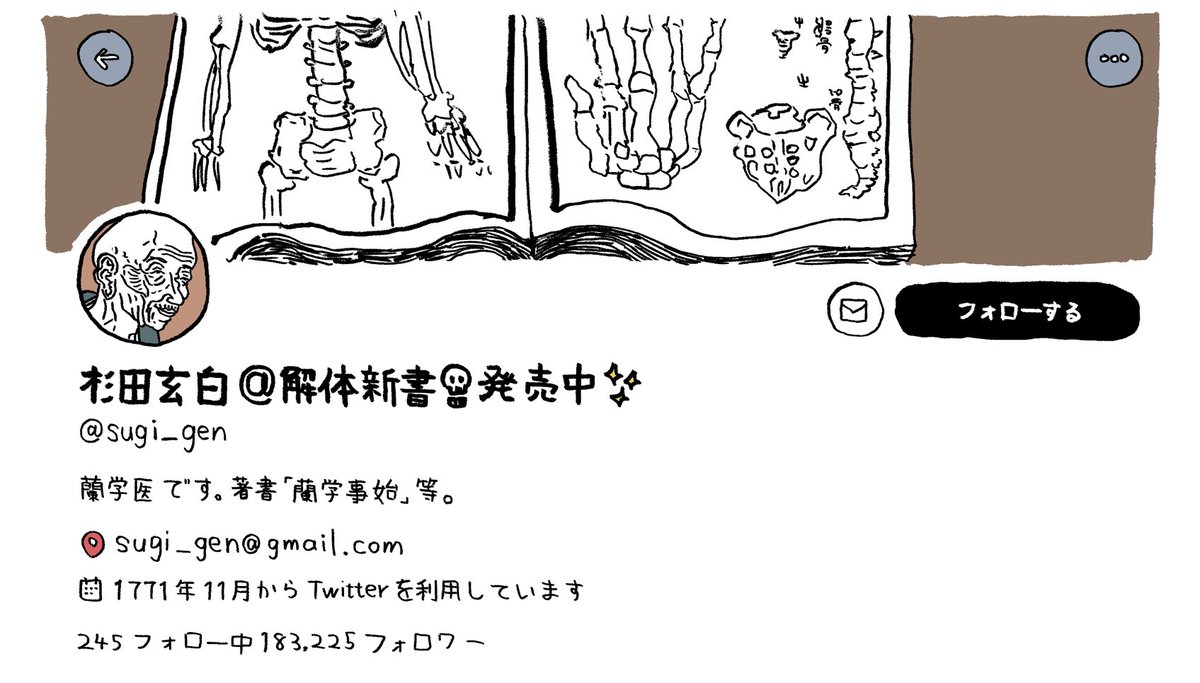 刊行したての杉田玄白 