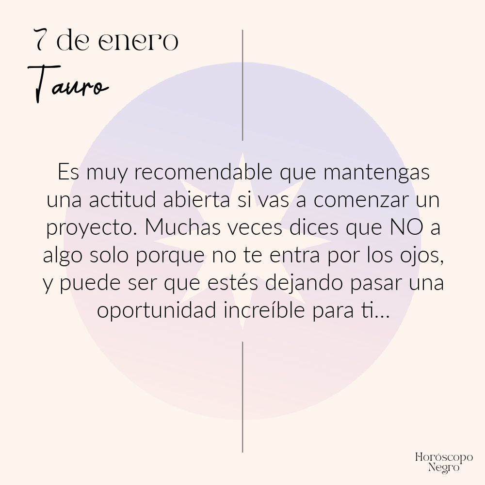 tauro_hn's tweet photo. El horóscopo diario del 7 de enero para #Tauro ♉🔮 #horoscoponegro #horoscopodiario https://t.co/IpBF42D0aP