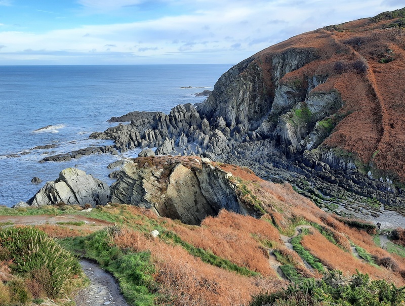 Had planned for Dartmoor yesterday, but with all the rain and no boat to hand we decided to go somewhere a little drier (ish).  Mortehoe to Lee Bay and back (rain later than the moor too).  Nice but not Dartmoor. #northdevon #southwestcoastpath #nationaltrustsouthwest