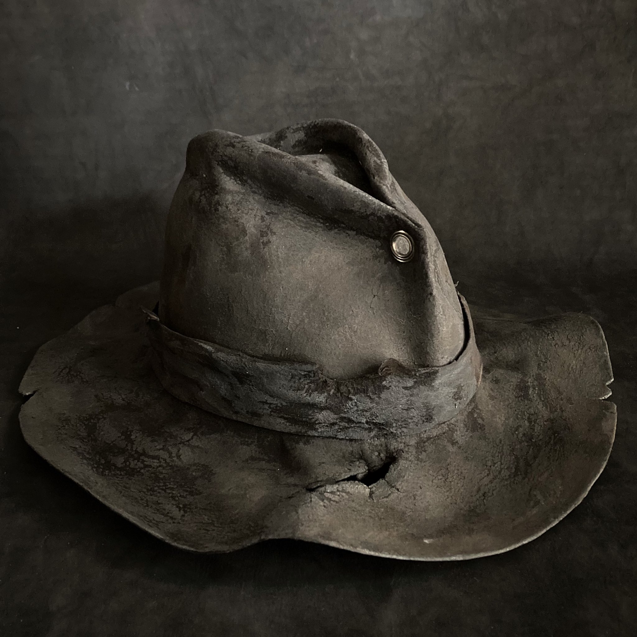 Triangles Hat 】ヴィンテージ加工のひし形ハット（ブラック）