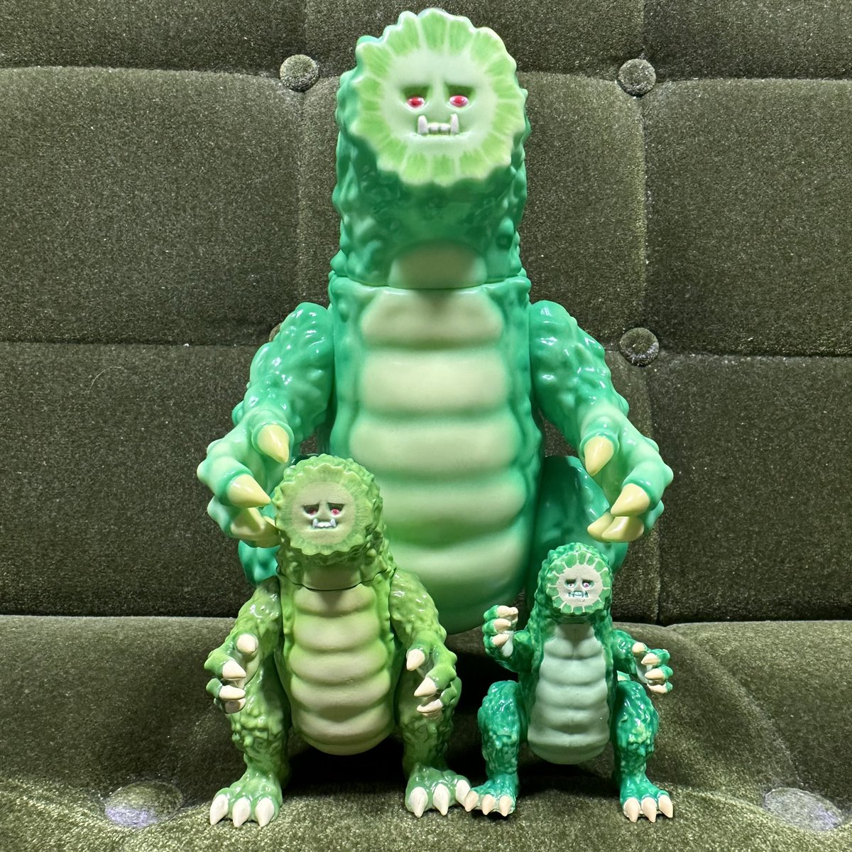 ゴーヤ怪獣大集合っ！ ガチャガチャ、レジン、ソフビ。 全部お気に入り♪