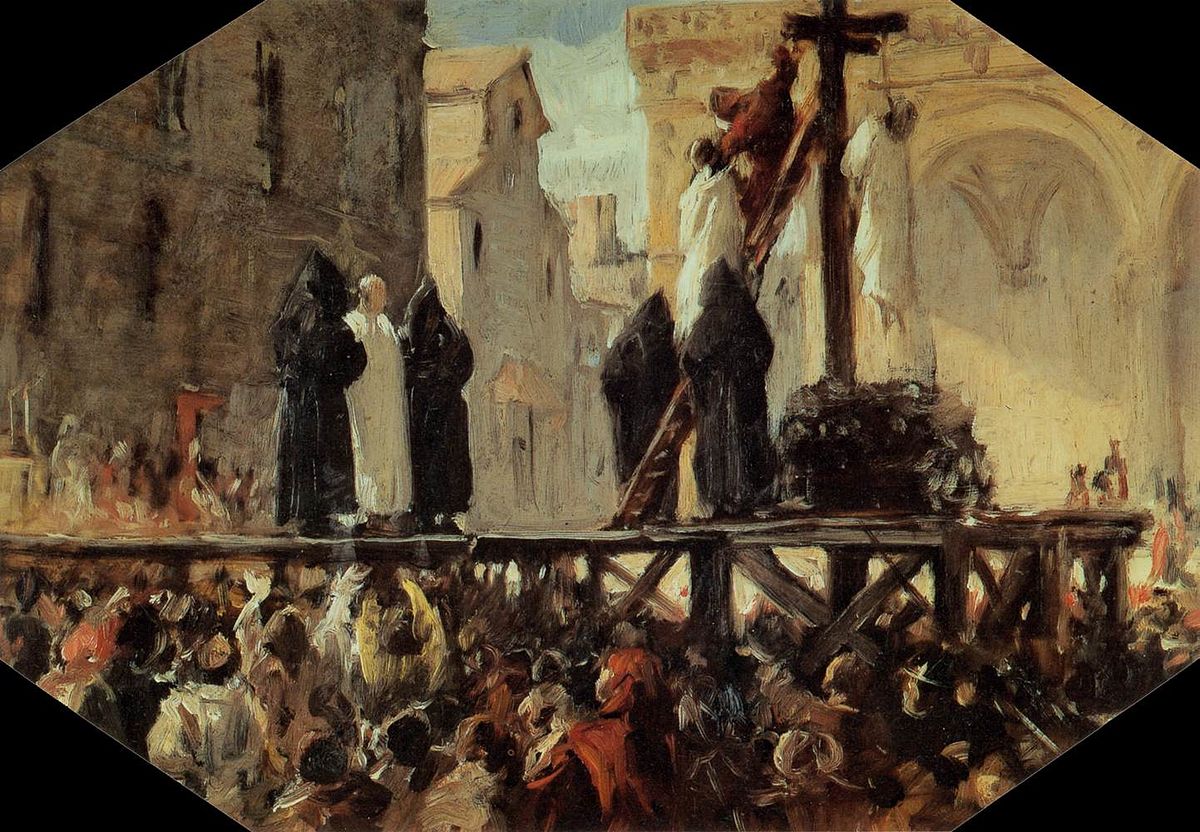 A1one's tweet image. The only Result of leaving the State power to clerics and Religious people.
ArtWork: The Execution of Savonarola,
Stefano Ussi (1882-1901)
#Iran #ReligiousPolitics #execution #MehdiKarami #MohammadHosseini #IranRevoIution