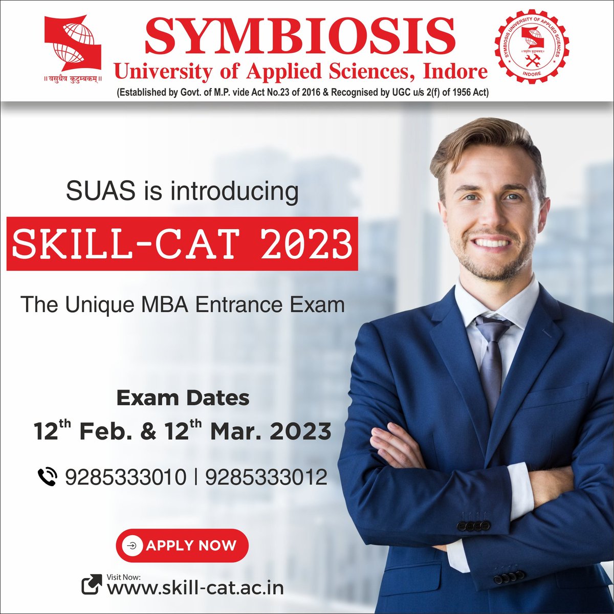 SUAS_Indore's tweet image. Jumpstart your preparation for SUAS’s Unique SKILL-CAT.

#entrancetest #skillcat #skill #univeristy #febrauary #students #mba #suas #symbiosis #indore #exam #prepration #studies #hr #finance #marketing #march #corporateworld
