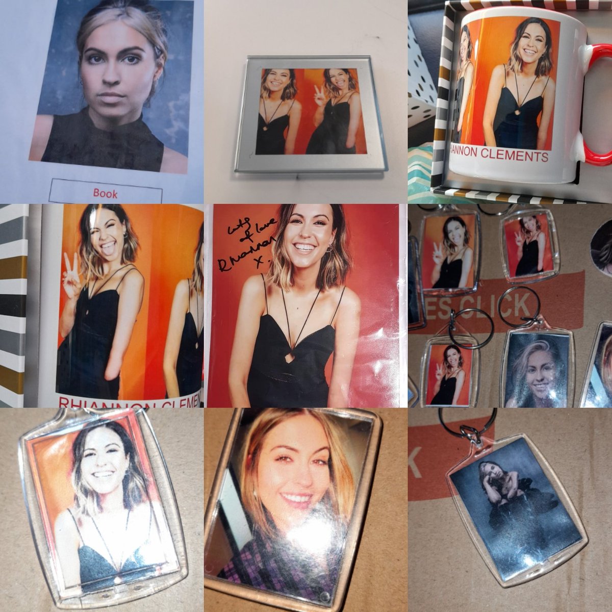 rhiannonclemfan's tweet image. I love my Rhiannon merch🥺😍
Contents👇
1x Cast Card
2x Tops
1x Drawing
1x 6x4 Custom Photo Album
2x Heart Keychains
1x circle Keychain
1x Jigsaw Puzzle
1x Book Fact File
1x Glass Coaster
1x Mug
1x Signed Photo
10x Keychains
2x Phone Cases
1x Placemat
1x Canvas
#rhiannonclements