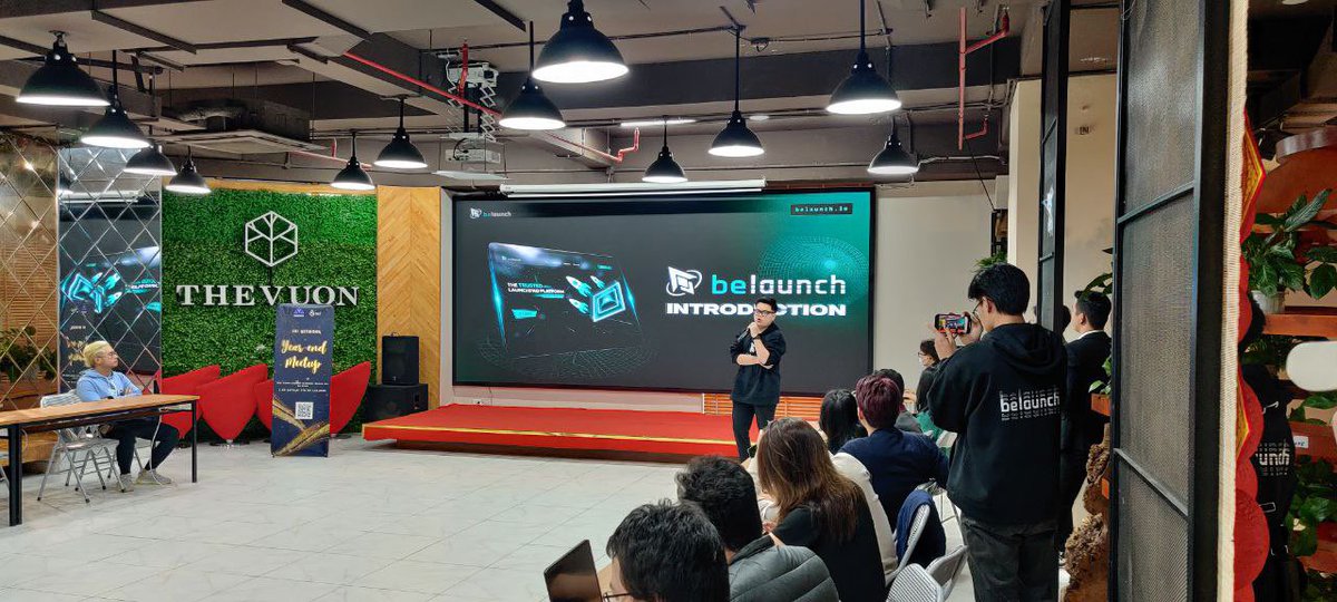 BeLaunch_'s tweet photo. #BeLaunch is one of 4 projects introduced in Sui team's meeting in Vietnam today ❤️

Thanks @Movinian for organizing the meeting and thanks @weiduong for being at the meeting today in Vietnam 🚀🌕 https://t.co/XAFbh4F7xg
