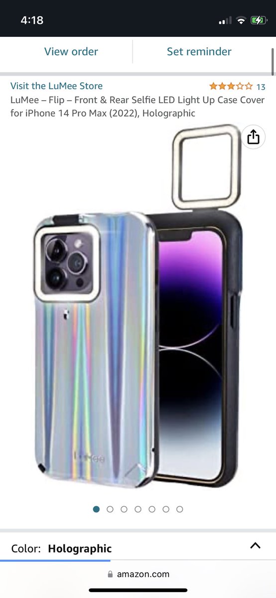 So glad there is still <a href="/Lumeecase/">LuMee</a> x <a href="/ParisHilton/">Paris Hilton</a> for iPhone 14 pro max so I ordered it asap on amazon