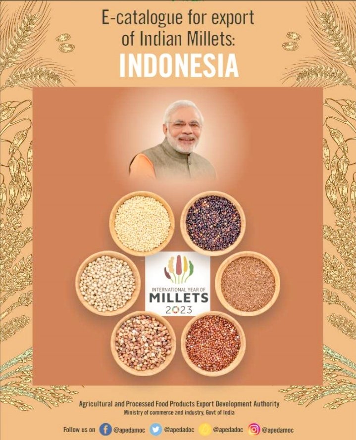 MilletsOfIndia's tweet photo. Been 1 month since #IYM2023 was launched at @FAO. India since then saw the #Millets lunch served to Parliamentarians, #Millet competition at @FCI_India, Millet Seminars,Webinars & Conferences, Millet Exporters in Indonesia B2B Meet & other get togethers increasing demand.👏👌💐💖 https://t.co/Ndjd4wgjY7