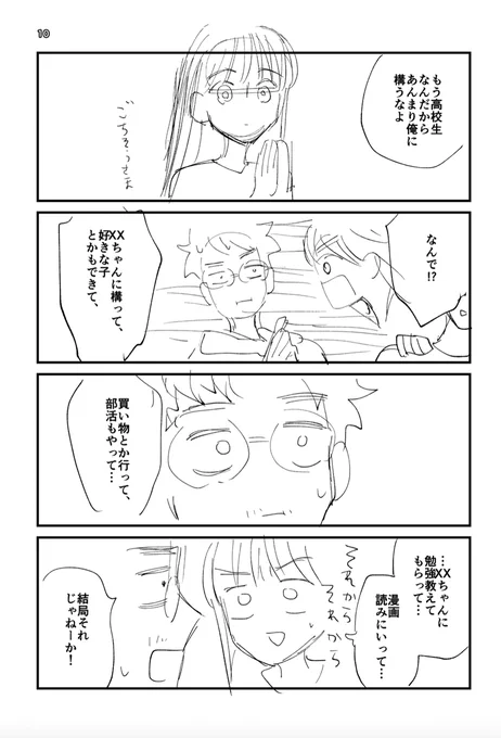 一話のめいちゃんはめちゃくちゃ久しぶりに会った叔父といっぱい喋りたくて色々言っています。一方でふみちゃんは久しぶりに人と話したので思ったこと全部口に出てます(このネームしてたときまだふみちゃんの名前決まってなかった) 