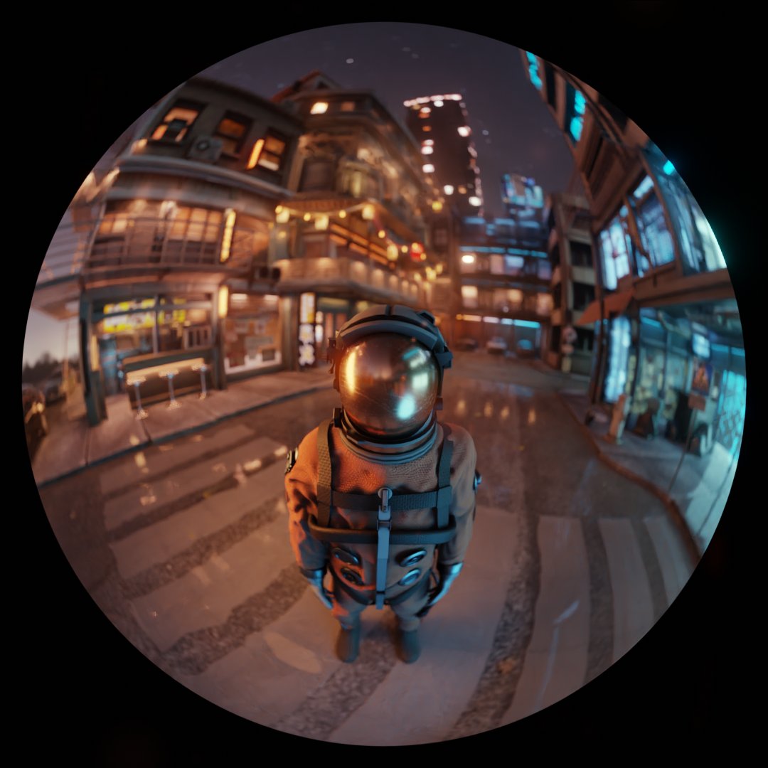 Love the fisheye lens! #Blender3d #b3d