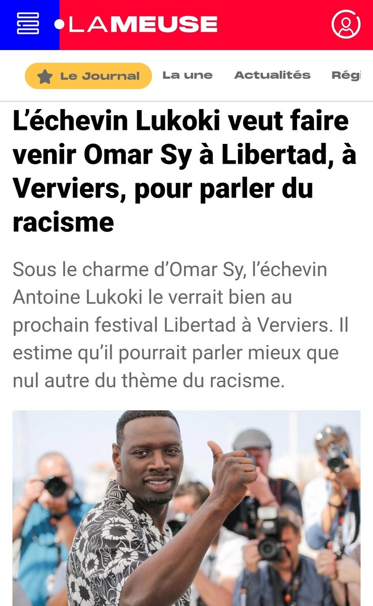 L'invitation est lancée pour le week-end du 12 au 14 Mai à <a href="/OmarSy/">Omar Sy</a> au Festival Libertad de Verviers.
<a href="/adrienrenkin/">adrienrenkin</a> <a href="/LaMeuseVerviers/">Sudinfo LaMeuse Verviers</a> 

sudinfo.be/id598008/artic…

#ParlonsDuRacismeSansTabou