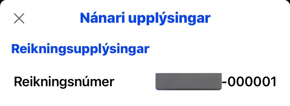 Ez mode að vera með næs reikningsnúmer 💰