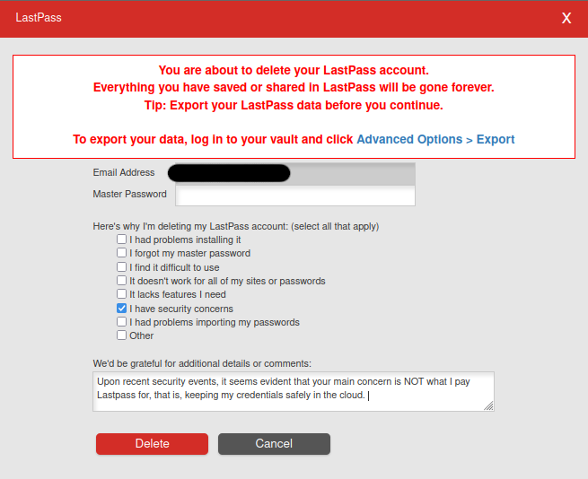 fcracker79's tweet photo. I am sure that @LastPass is doing its best to provide the necessary information about its recent #LastPassHack.
The issue I see is that they failed in the thing it was paid for, that is keeping the password archive in a safe cloud place.
#LastPass #Fail #SecurityBreach #LostPass https://t.co/4jzPqk6IMw