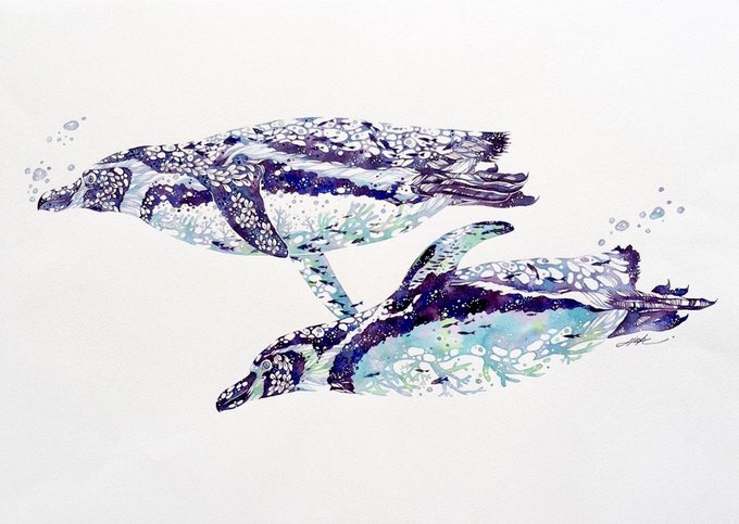 「swimming watercolor (medium)」 illustration images(Latest)