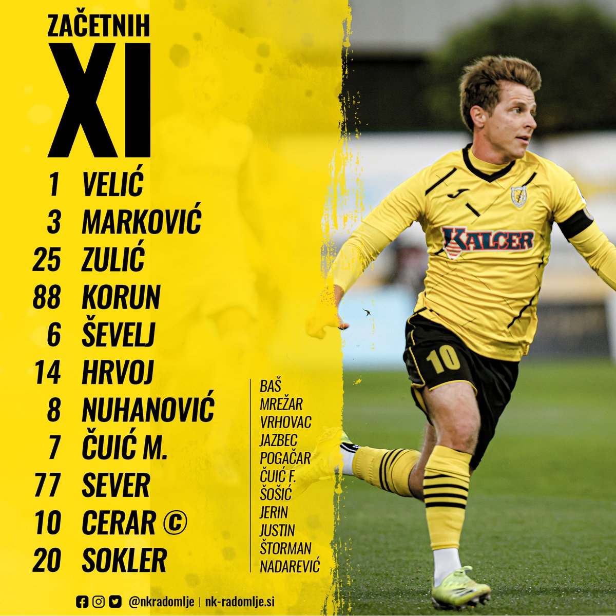 Bogatinovih začetnih enajst za prijateljski obračun proti Hajduku ⚽️

💛🖤

#hocemozmoremosmo