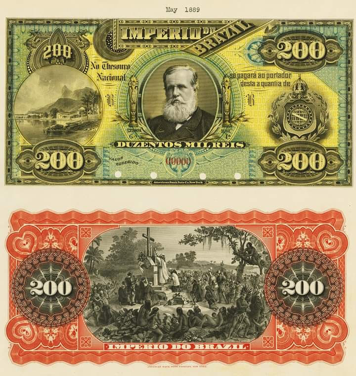 alanmenk's tweet photo. Cédula de 200 Mil Réis do Império do Brasil; 
-A moeda brasileira tinha o mesmo valor do dólar e da libra esterlina;
-O Brasil era a 4º economia do Mundo e o 9º maior Império da história;
-A média do crescimento econômico foi de 8,81% ao ano;
-Eram 14 impostos, atualmente são 98. https://t.co/4xsamf2LhJ