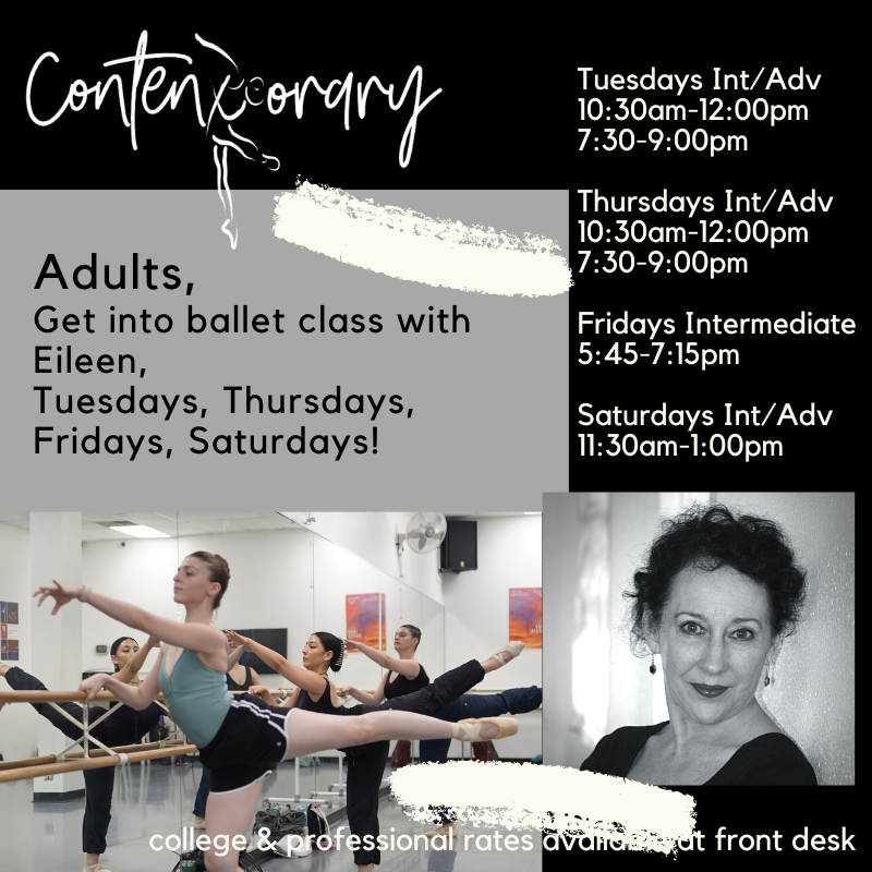 CBalletDallas's tweet image. We are Swooning on Saturdays due to our Amazing Lineup of "Contemporary" Instructors---Ruth, Deborah, &amp;amp; Eileen, Oh my!! Don't miss Saturday classes at Contemporary! Pro &amp;amp; College Rates! #adultballet #balleteveryday  #danceteacher #dallasartists #dallasdancers #dallasdanceclass