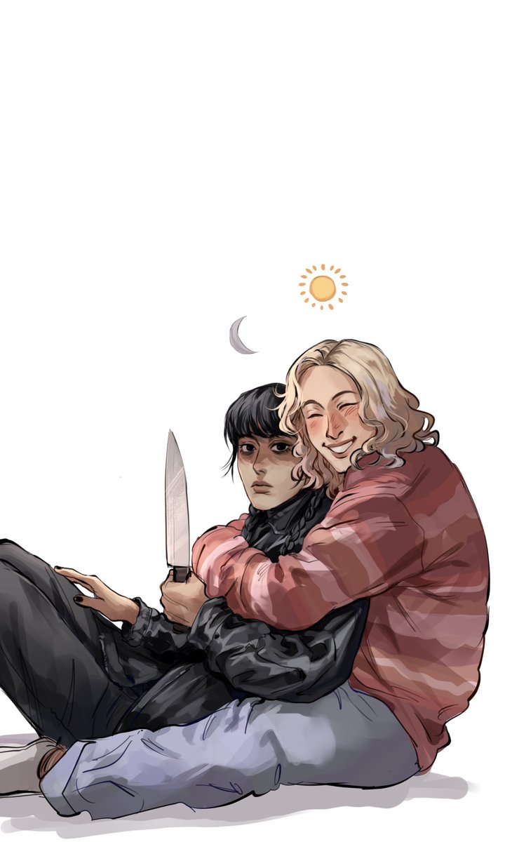 no one can convince me that wednesday isn’t the little spoon #wenclair #wednesdayaddams #enidsinclair