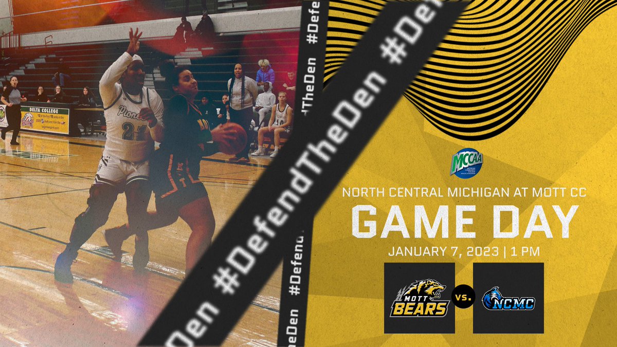 WOMEN'S BASKETBALL: The Mott CC women's basketball team closes out the non-conference portion of the schedule when they host North Central Michigan College today at 1 PM. #DefendTheDen