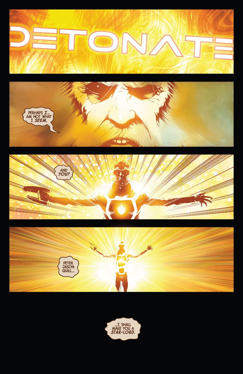 SpaceboyPeter's tweet photo. « Peut-être que je… Ne suis pas ce que je semble. » 

« Et toi ? » 

« Peter Jason Quill… » 

« …Je ferai de toi Star-Lord. » https://t.co/5W8HZthLTT