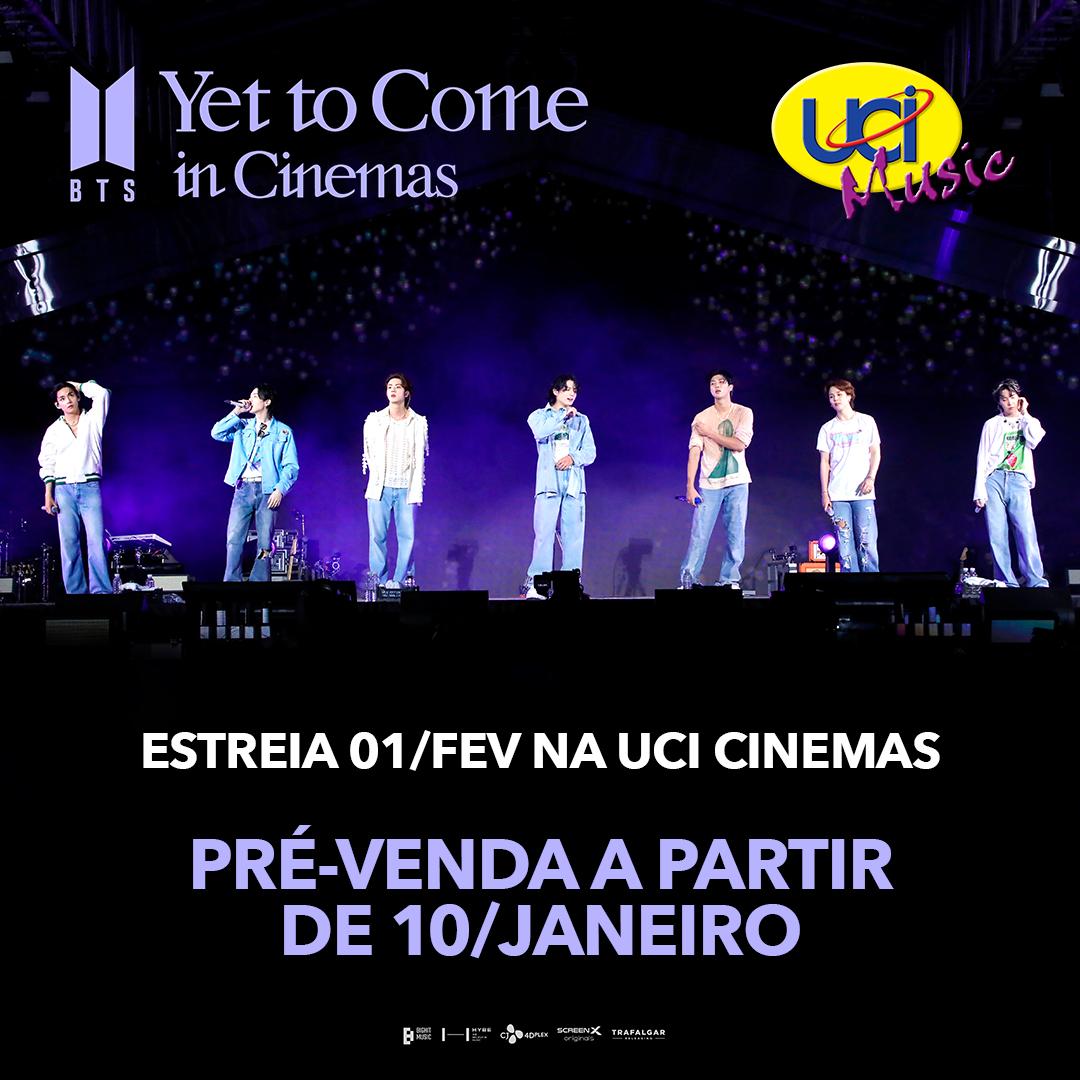 UCICinemas's tweet photo. Pedimos desculpas a todos os fãs pela foto anterior, em que faltava nosso querido j-hope  💜. Agora sim, a foto correta com todos! Aguardamos ansiosamente os dias 01/02, 03/02 e 04/02, pra vermos o show juntos. Lembrando: Ingressos à venda a partir de 10 de janeiro, é nessa terça https://t.co/9PmpO4hjYw
