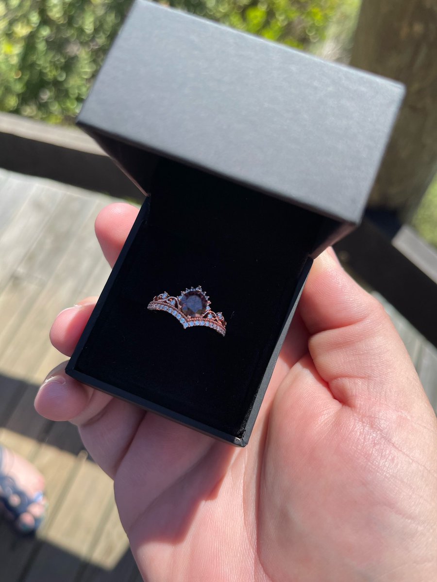 IamAWiicked's tweet photo. 💍 YES 💍

Forever and always, it’s a yes. I cannot wait to spend the rest of my life being married to you 🥰

💜🖤💚 I love you 💚🖤💜 https://t.co/zEY5t2GhVB