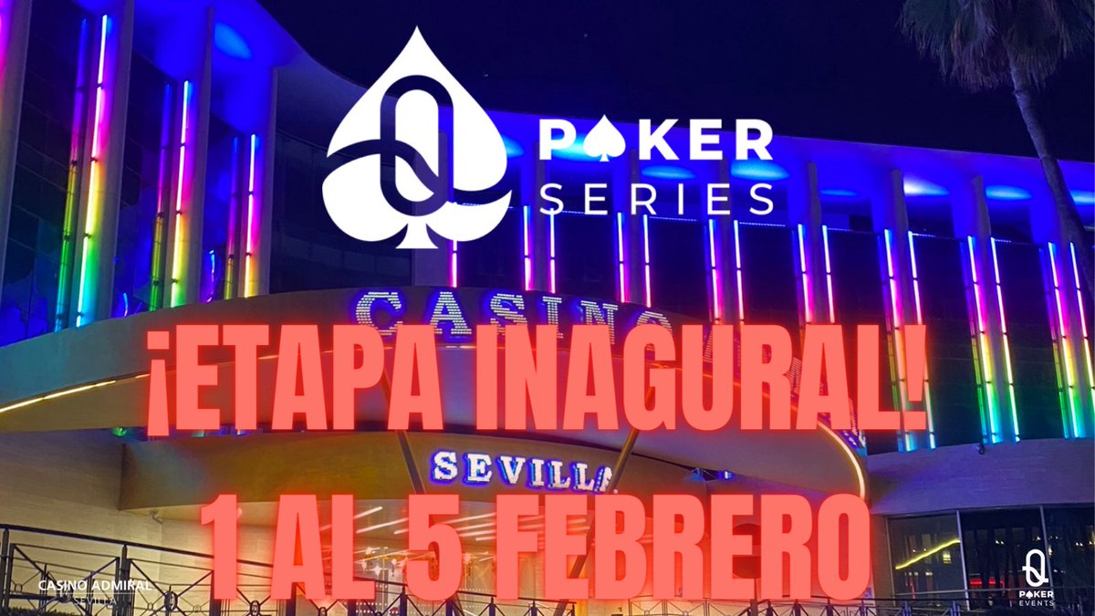 QueenPokerEvent's tweet photo. Queda muy poco para la 
¡ ETAPA INAUGURAL ! De las 
QUEEN PÓKER SERIES. 
5 días de torneos con 5 torneos. 
@CasinoAdmiralSV #poker #sevilla #torneo #microseries #QPS https://t.co/nrfj5JjR92