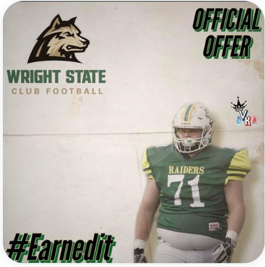 KristionCollin1's tweet photo. Blessed to receive a offer from wright state university @dsmith060488 https://t.co/GVSvP8FC0H