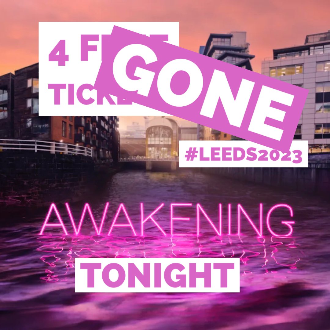 NickCorston's tweet photo. @ST3AMCo @LEEDS_2023 @slunglowalan @theartcriminal @chrisdysonHT @HYWEL_ROBERTS @LeedsDads @SlungLow @LeedsCEP @leeds_east @brynll OUR TICKETS HAVE NOW GONEโฆ
For #TheAwakening
To a young brother and sister and two young creatives from the community
Who are going to show us what weโre missing
Watch this spaceโฆ
#Leeds2023 #Creativity23๐ https://t.co/ZsgvH2vWXO