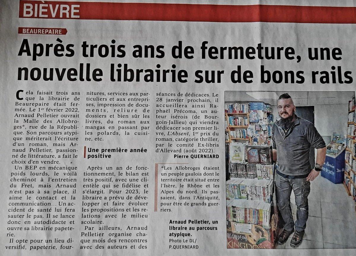 PrecomaRaphael's tweet photo. Je vous invite le samedi 28 janvier pour ma première séance dédicaces de 2023, à la librairie La Malle des Allobroges, à Beaurepaire. Alors venez nombreux rendre cet instant merveilleux.
#auteur #livre #raphaelprecoma #roman #thriller #ecrivaindemoissieu #littérature #polar https://t.co/RNQIB0WLtO
