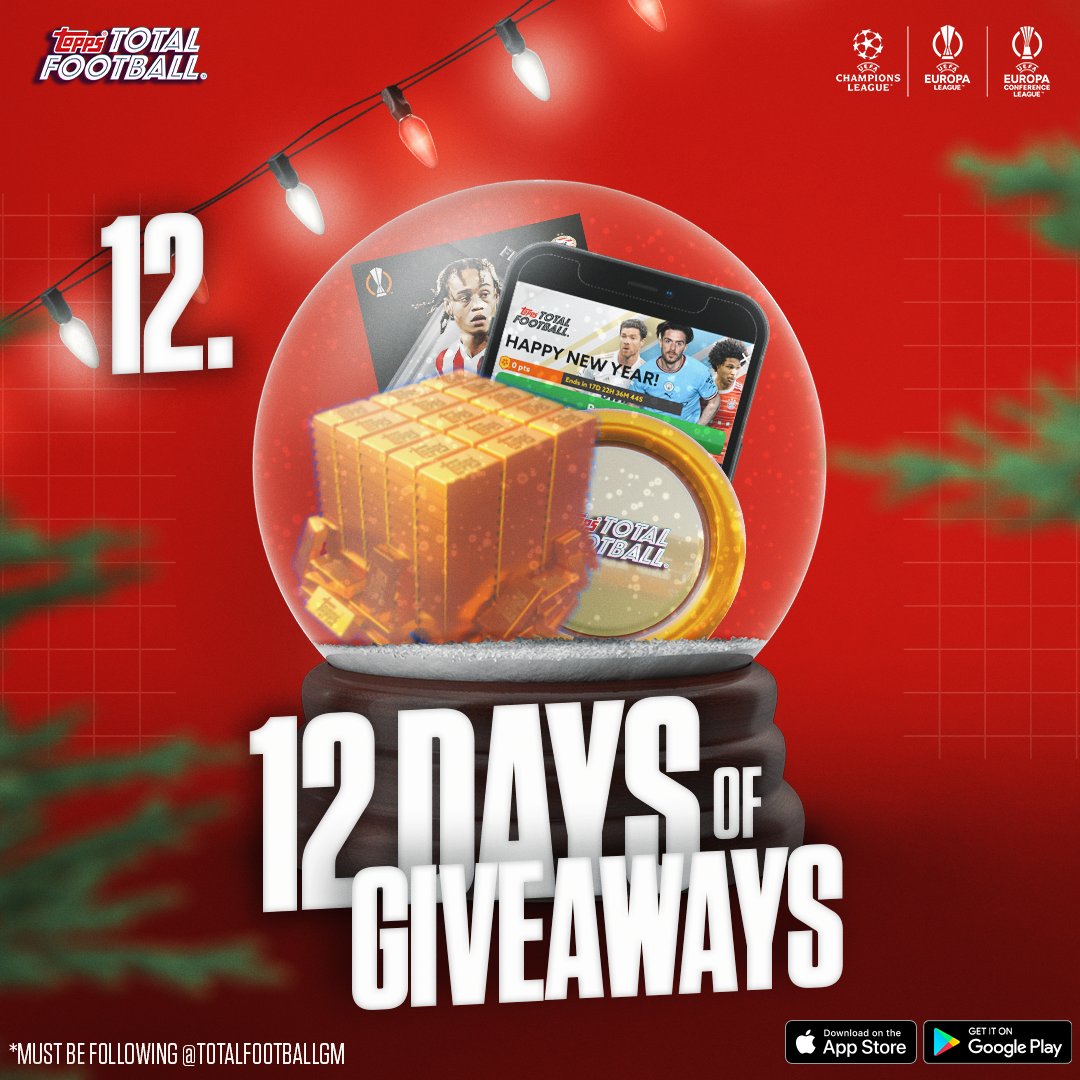 totalfootballgm's tweet image. 12 DAYS OF GIVEAWAYS!

It's a BIG ONE! 15 cards, 2x Pro Pass, gold and coins... 

Like, follow and tag a mate to enter! 🔥