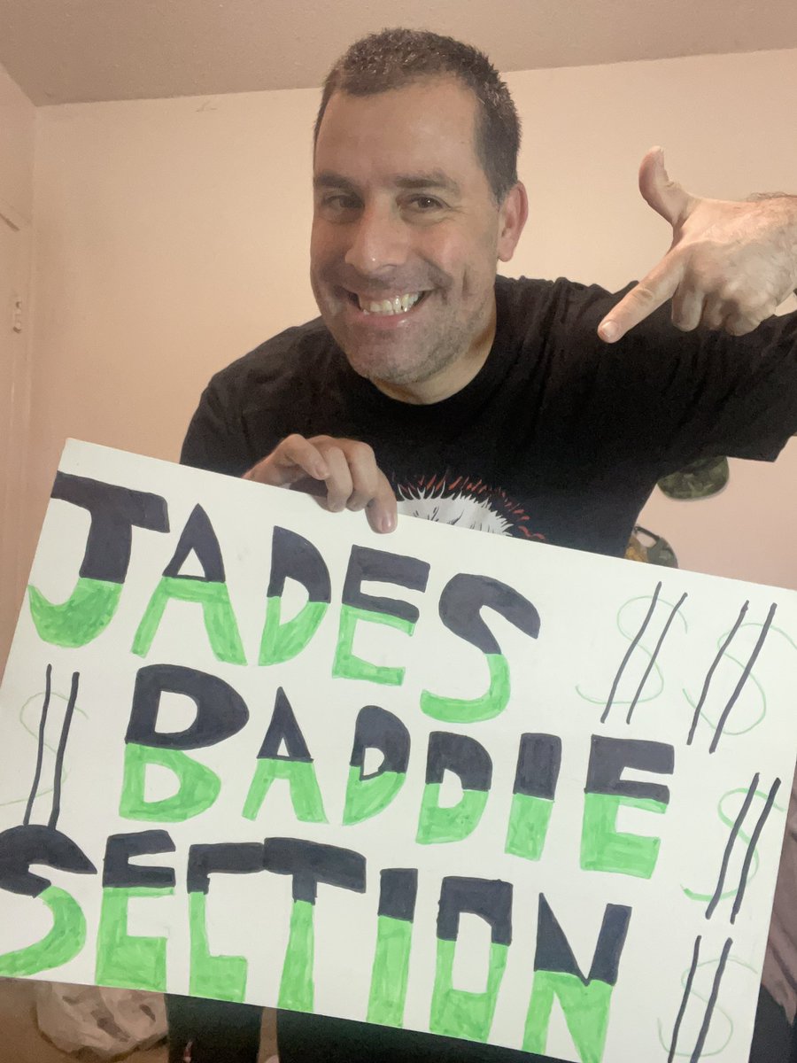 mariozee619's tweet photo. 4 more days till @AEW @thekiaforum representing #baddiesection #jadecargill @Jade_Cargill floor section D row 11 π₯π₯π₯π₯πͺπͺπͺπͺ https://t.co/vZVCn6DJLG